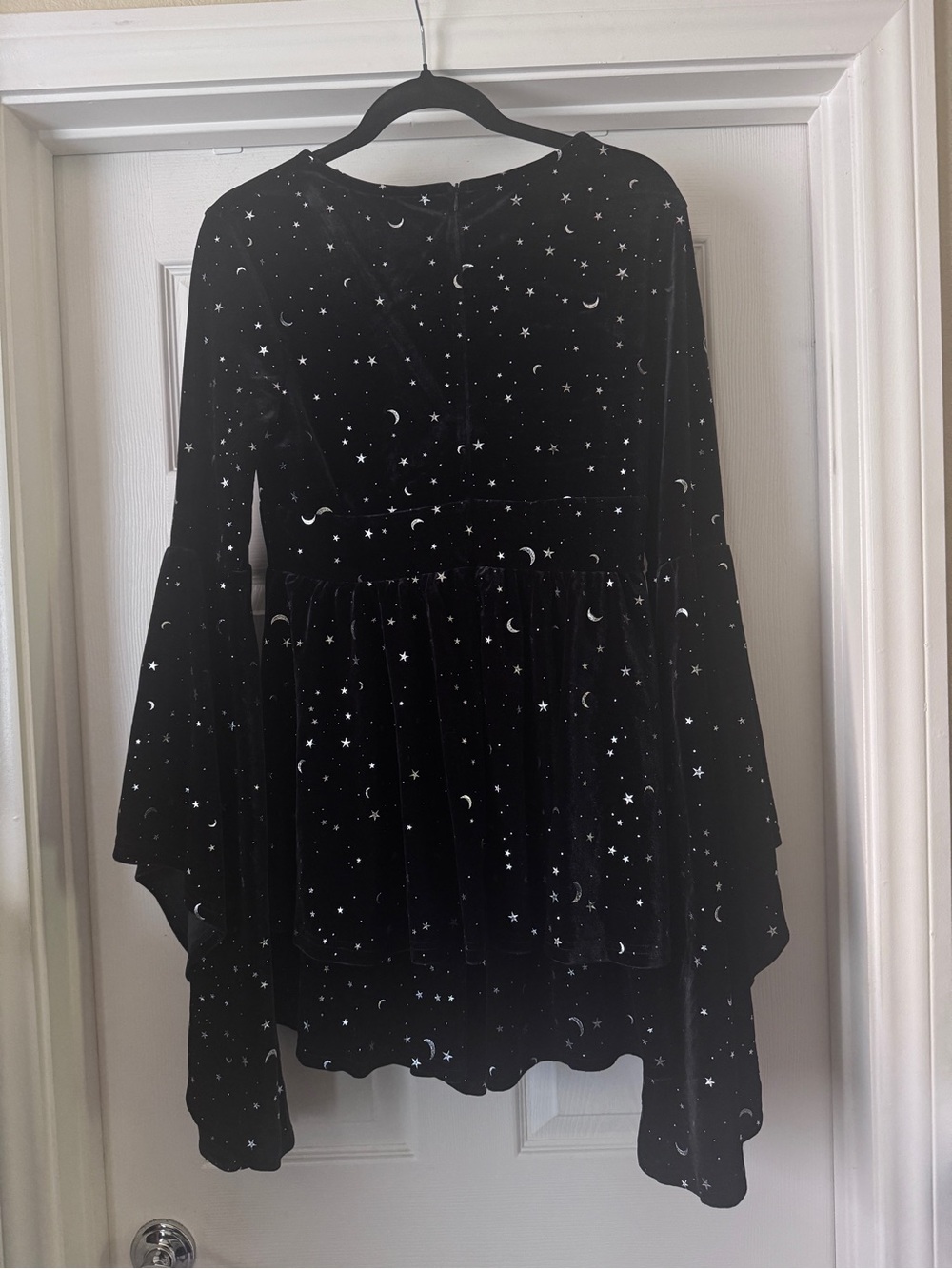 Cider Black Velvet Moon & Star Romper Dress - Picture 8 of 10